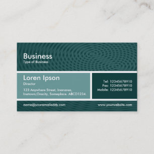 Carte De Visite Bande divisée v2 Ocean Green et Dark Green