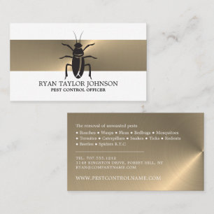 Carte De Visite Bande d'or - Cockroach noir - Lutte antiparasitair