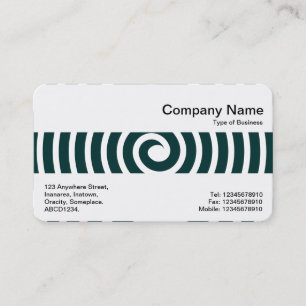 Carte De Visite Bande médiane - Spirale - Vert foncé