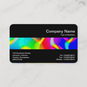 Carte De Visite Bande moyenne (Noir) - Abstrait coloré