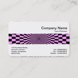 Carte De Visite Bande moyenne - Op Art Light Violet et Noir