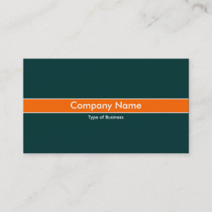 Carte De Visite Bande orange - vert-foncé