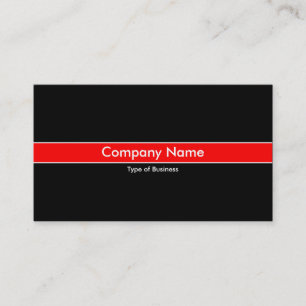 Carte De Visite Bande rouge - Noir