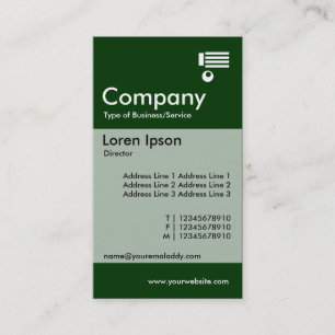 Carte De Visite Bande verticale - Vert foncé