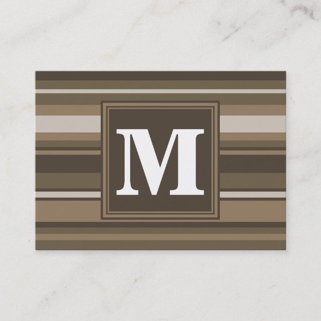 Carte De Visite Bandes Brown (Devant)