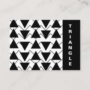 Carte De Visite Bandes Chevron Triangle Noir et Blanc 