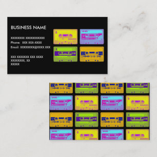 Carte De Visite Bandes de cassettes Pop Art Retro 80s