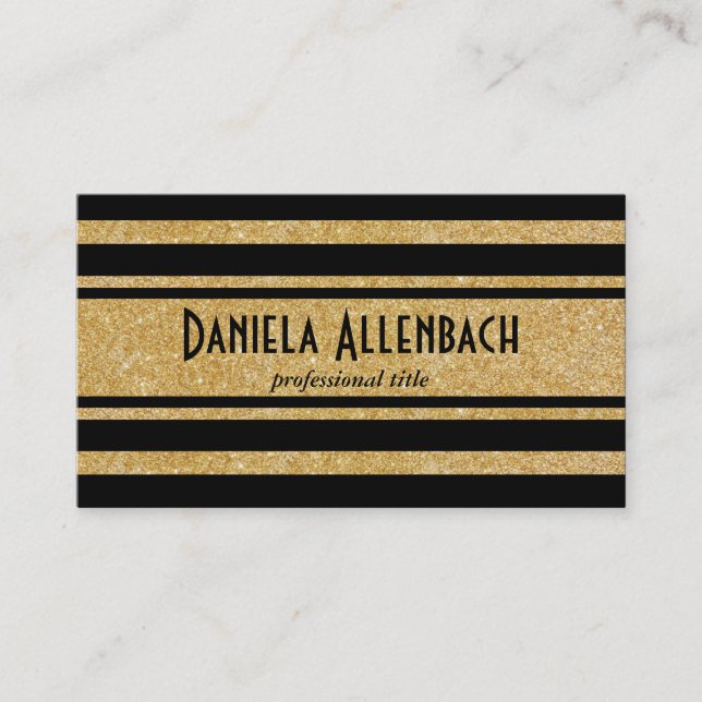 Carte De Visite Bandes Gold et Black 2 (Devant)