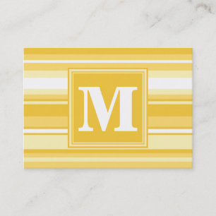 Carte De Visite Bandes jaunes monogrammes