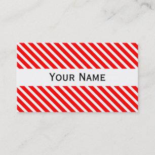 Carte De Visite Bandes Motif blanc étroit + votre dos. & texte
