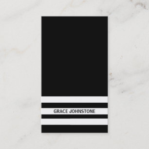 Carte De Visite Bandes / Noir & Blanc