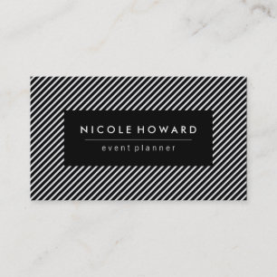 Carte De Visite Bandes noires et blanches