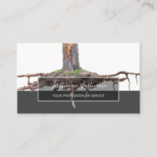Carte De Visite Bandes rectangulaires grises de l'arbre creusées