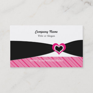 Carte De Visite Bandes roses et bow