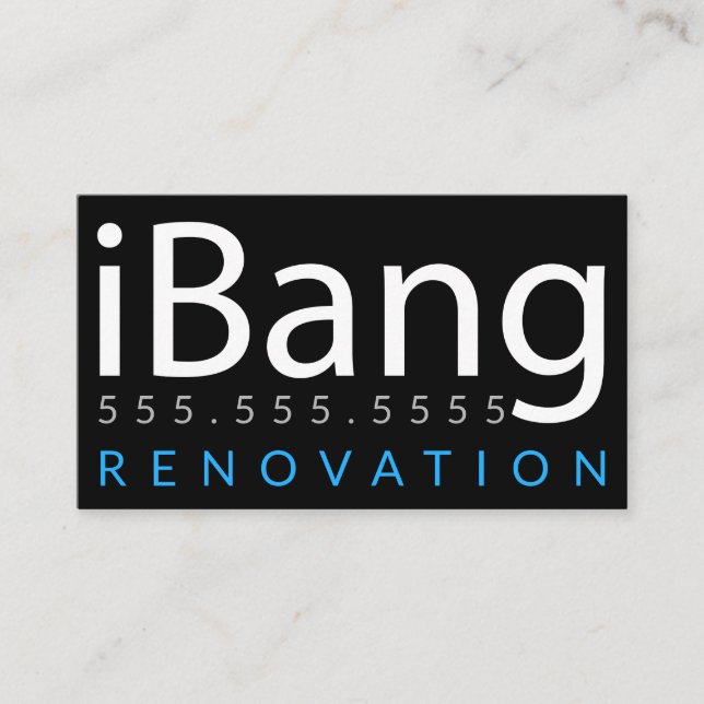 Carte De Visite Bang. Construction toiture Rénovation (Devant)