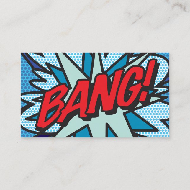 Carte De Visite BANG Fun Retro Comic Book (Devant)
