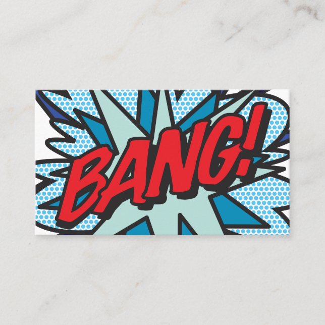 Carte De Visite BANG Fun Retro Comic Book (Devant)
