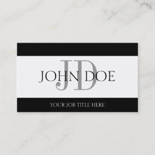 Carte De Visite Bannière de blanc de YourJobTitle