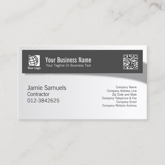 Carte De Visite Bannière de l'entrepreneur - Compétences professio (Devant)