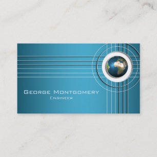 Carte De Visite Bannière professionnelle Blue World