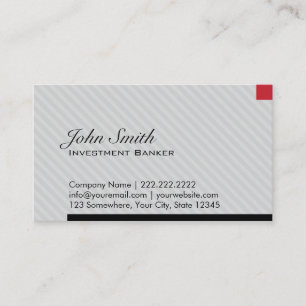 Carte De Visite Banquier d'investissement Red Pixel
