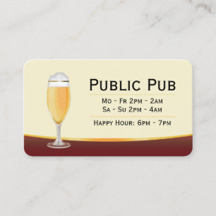 Carte De Visite Bar à bière et brasserie Pub Micro