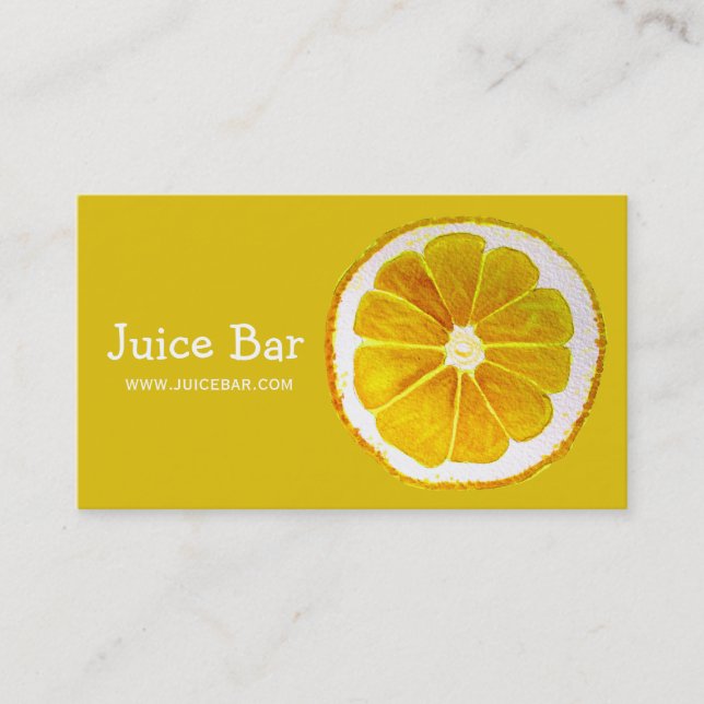 Carte De Visite Bar à jus boissons santé verte affaires (Devant)