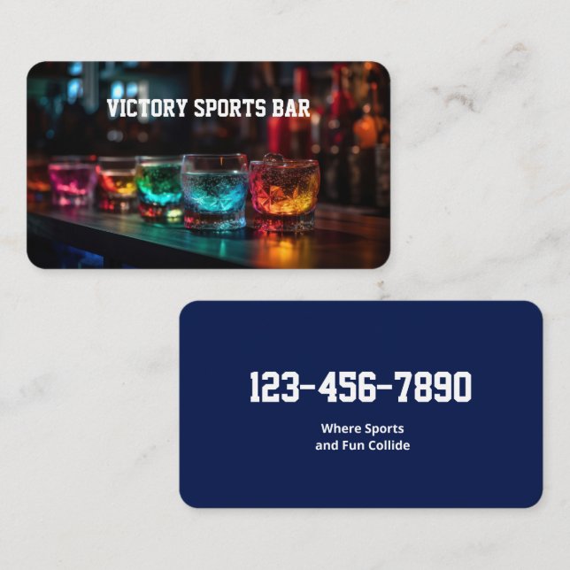 Carte De Visite 🏀 Bar Sports (Devant / Derrière)
