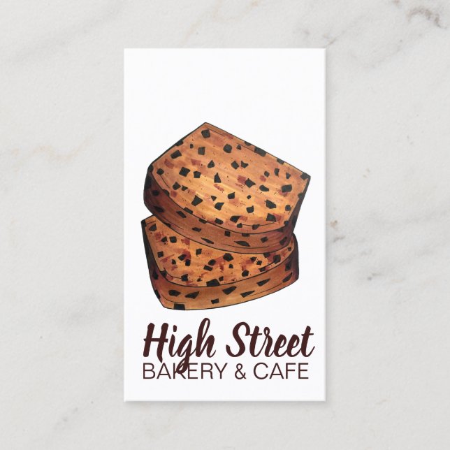 Carte De Visite Bara Brith Welsh Pain Specké Pain Fruit Pain Pain  (Devant)
