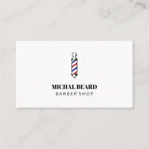 Carte De Visite Barbe à cheveux bleu minimal