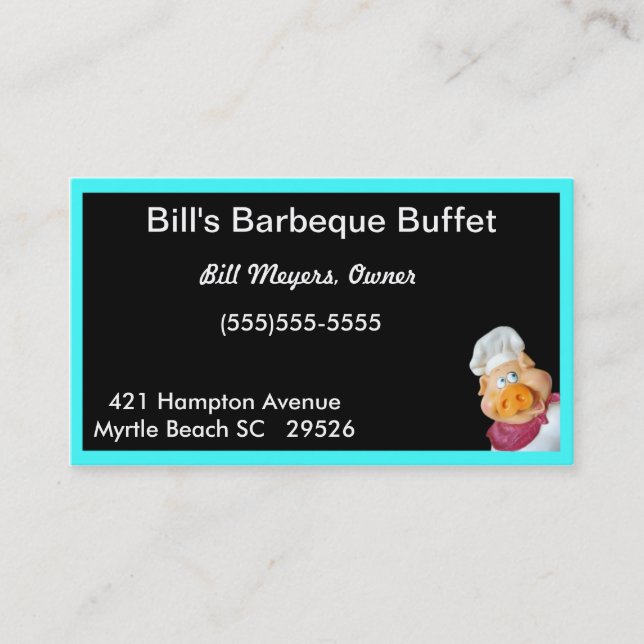 Carte de visite barbecue (Devant)