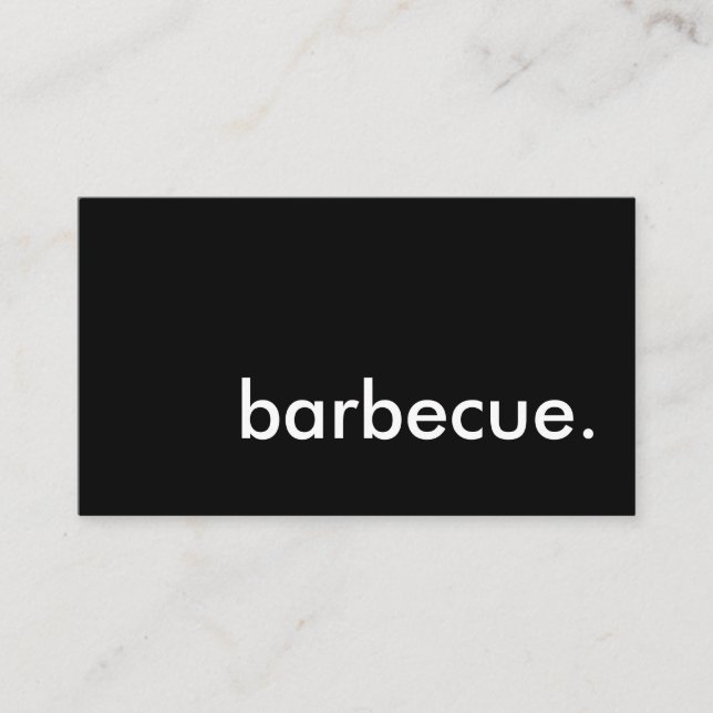 Carte De Visite barbecue. (Devant)