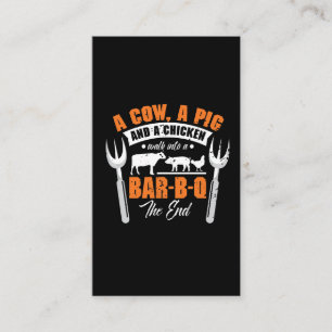 Carte De Visite Barbecue BBBQ Summer Love Story Grill