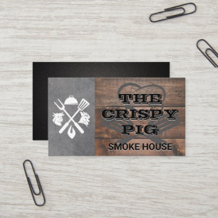 Carte De Visite Barbecue   Casquette chef et outils