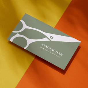 Carte De Visite Barber Minimaliste Cisseur cheveux Stylliste Sage 