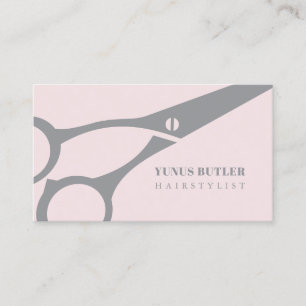 Carte De Visite Barber Minimaliste Cisseur Écran Écran Écran rose