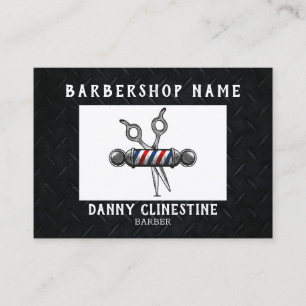 Carte De Visite Barber Scissors, barbier moderne et branché