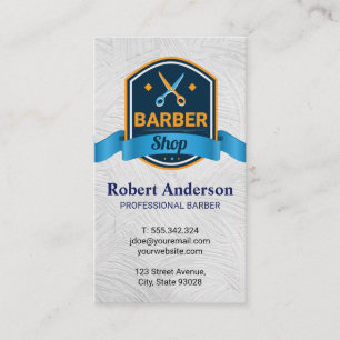Carte De Visite Barbershop   Bade de ruban ciseaux   Texture