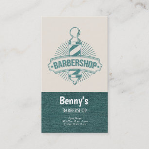 Carte De Visite Barbershop blue jeans texture