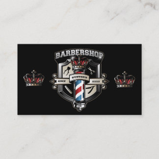 Carte De Visite Barbershop Classic Logo Personnaliser