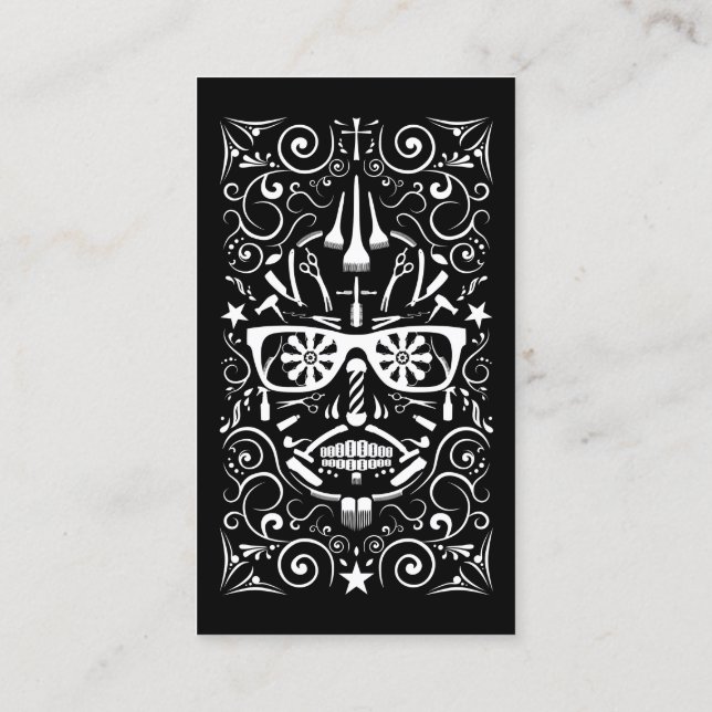 Carte De Visite barbershop dia de los muertos (Dos)