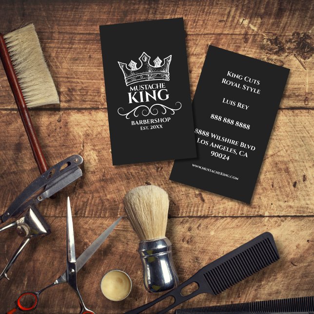 Carte de visite Barbershop du roi de la couronne b (Créateur téléchargé)