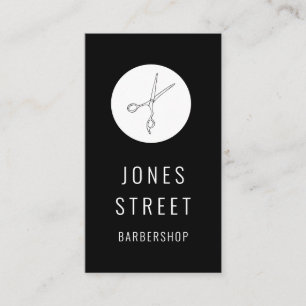 Carte De Visite Barbershop Hair Styliste Ciseaux minimaliste Cool