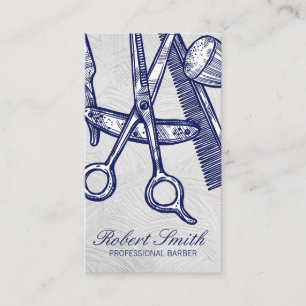 Carte De Visite Barbershop Hair Styliste Outils Shears
