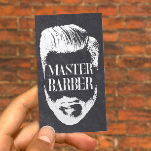 Carte De Visite Barbershop Master Barbershop Vintage Chalkboard Ha