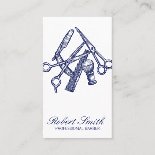 Carte De Visite Barbershop Outils de liste de cheveux de salon