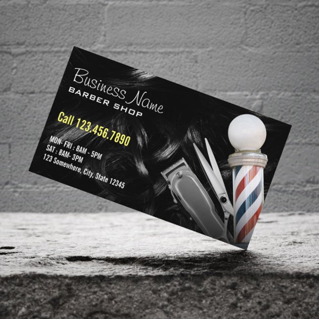 Carte De Visite Barbershop Professional Hair Clipper Barber (Créateur téléchargé)