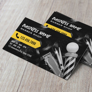 Carte De Visite Barbershop Professionnel Clipper Barber Noir