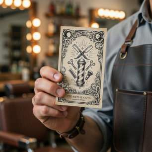 Carte De Visite Barbier céleste vintage   Céleste vintage