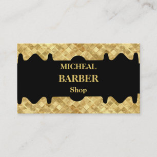 Carte De Visite Barbier lame or Razor simple